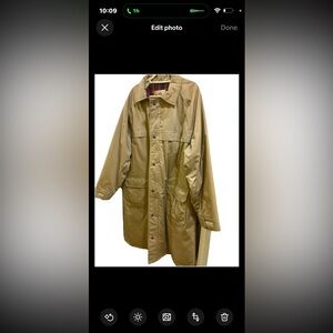 Mens Unisex VTG Porsha by Winer Full Length Winter Coat Utility Khaki Sz XLarge